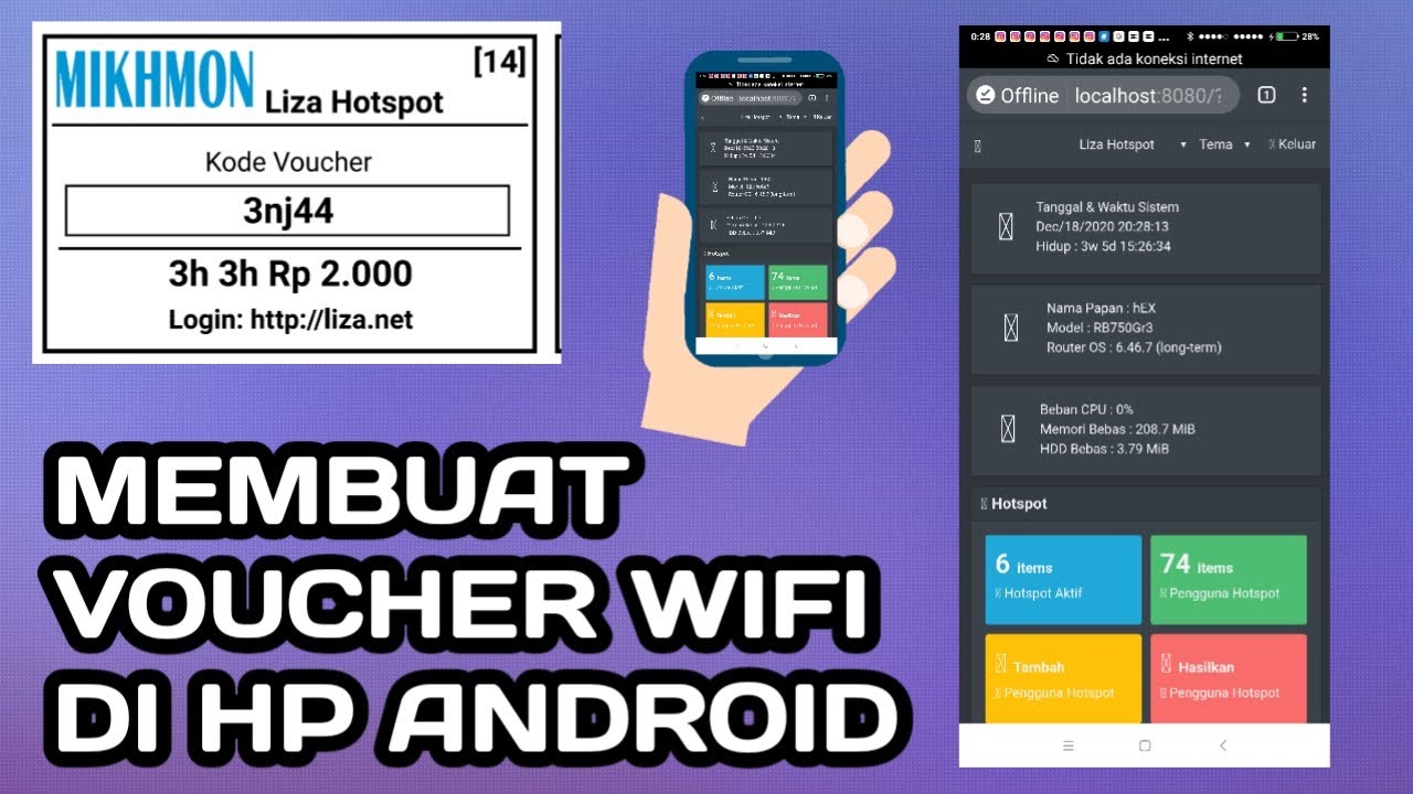 MEMBUAT VOUCHER WIFI DI HP ANDROID MENGGUNAKAN MIKHMON