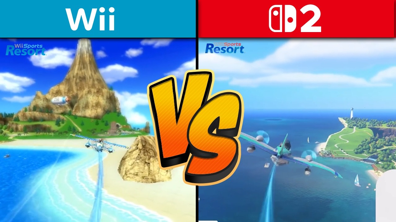 Nintendo Switch Sports Resort vs Wii Sports Resort - Graphics Comparison