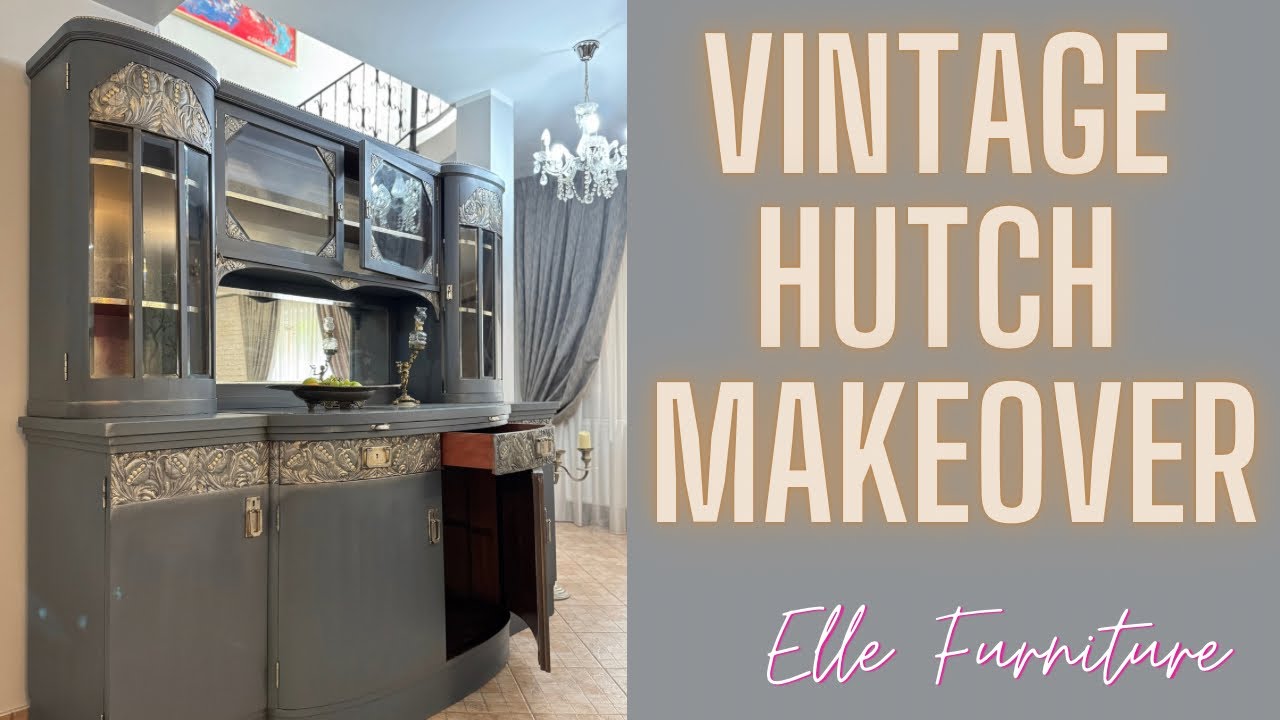 Old World China Hutch Makeover  @Fusion Mineral Paint &​⁠@WoodUbend Mouldings trims & pigments