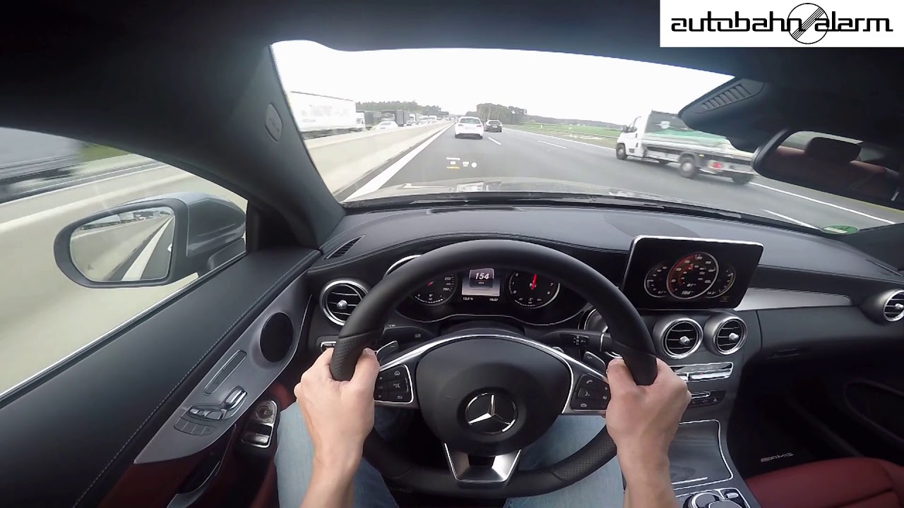 254 KM/H!!! Mercedes C 400 (W 205) POV TOP SPEED AUTOBAHN