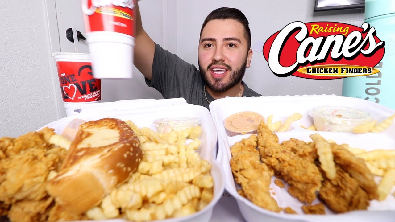 RAISING CANES MUKBANG | struggles of a mukbanger