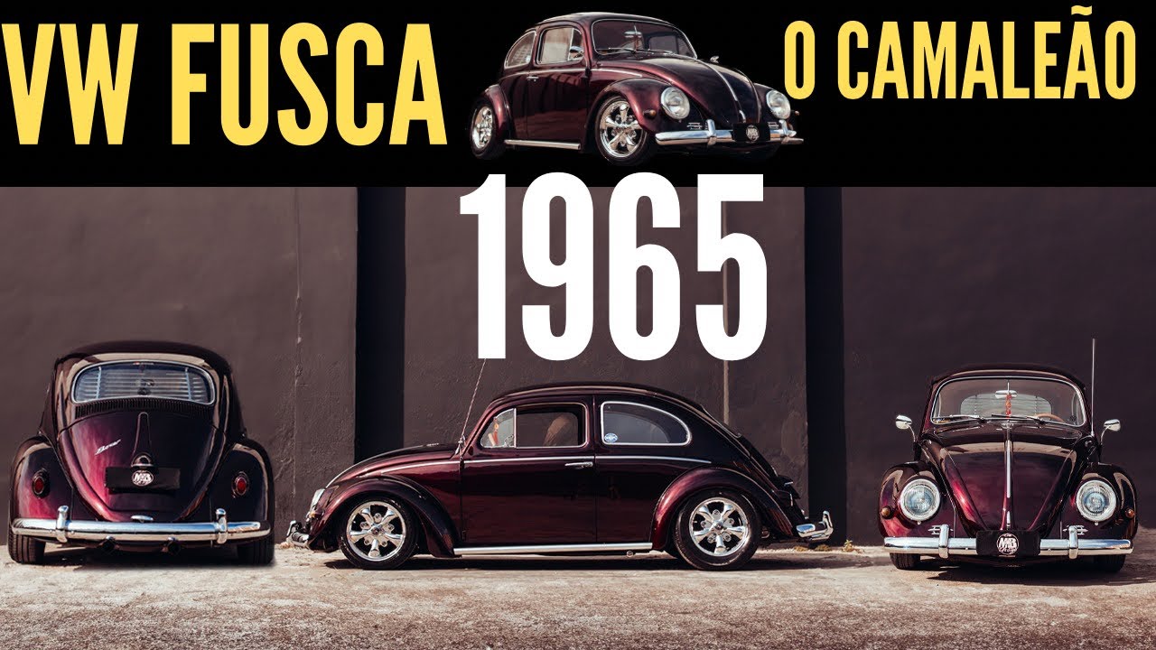 VW FUSCA 1965 VERMELHO CANDY - VULGO CAMALEÃO