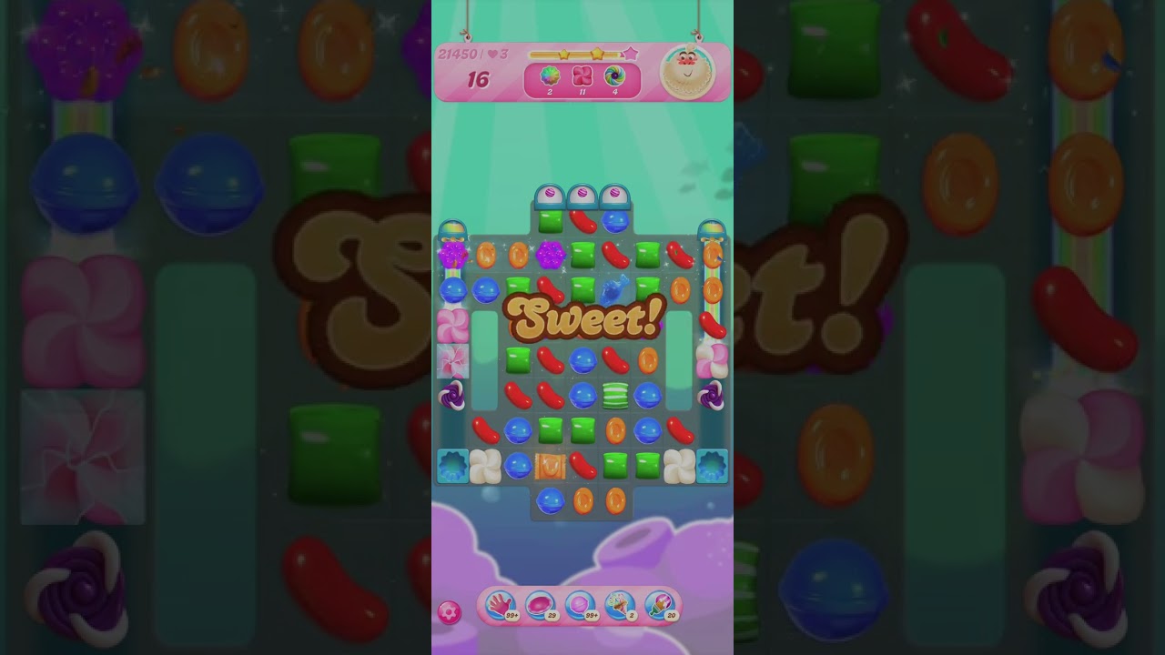Candy Crush Level 21450 with boosters 