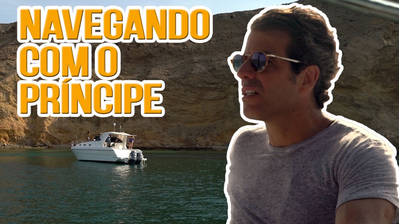 No litoral de Mascate com o herdeiro do trono de Omã