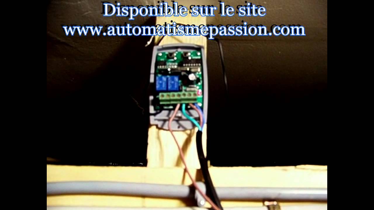 Mise en place d'un kit télécommande universel sur automatisme portail ou porte de garage.