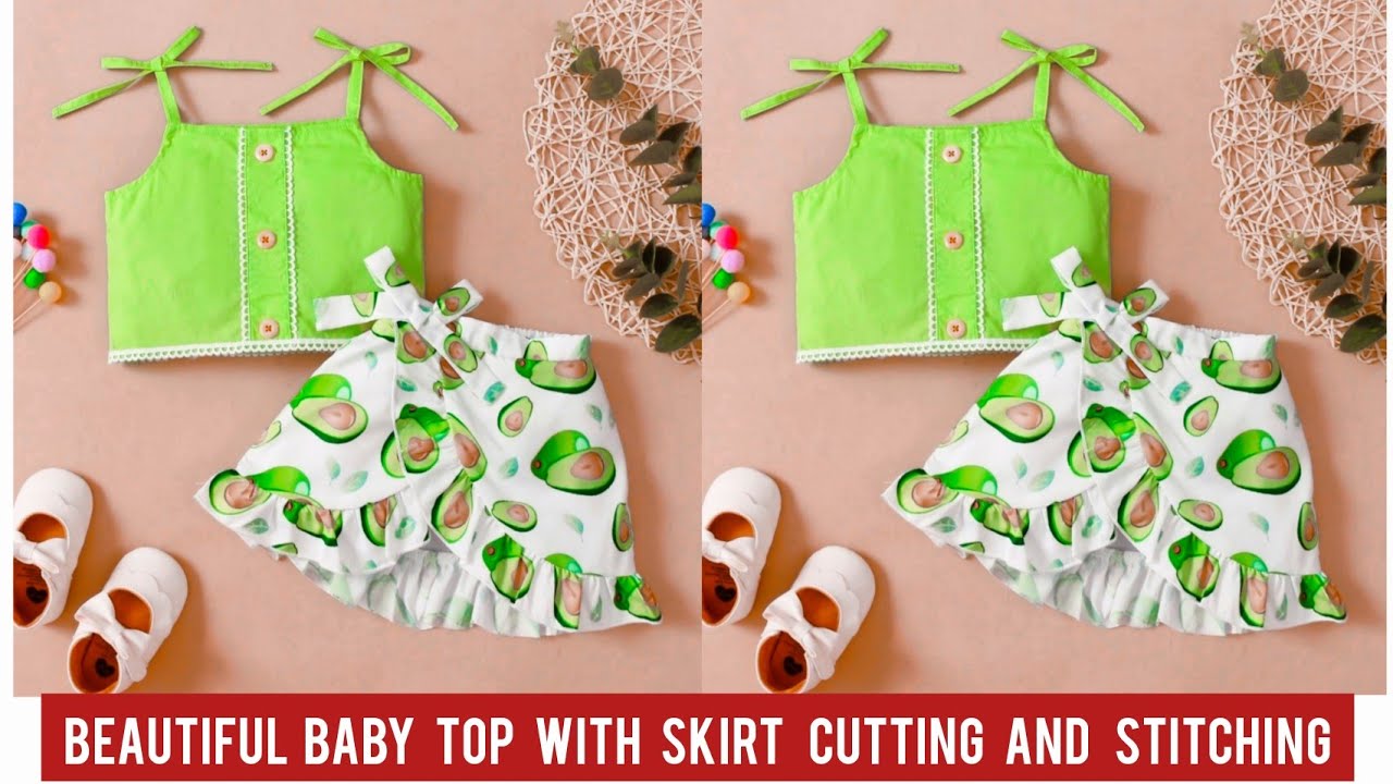 Baby Top With Umbrella Cut Skirt Cutting and Stitching/4-5 Year Old Baby Dress Design | DIY