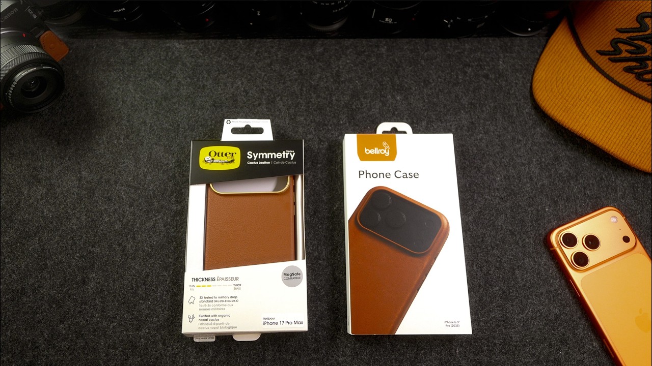 Битва кожаных чехлов для iPhone 17! Чехол Bellroy против Otterbox Symmetry Cactus Leather
