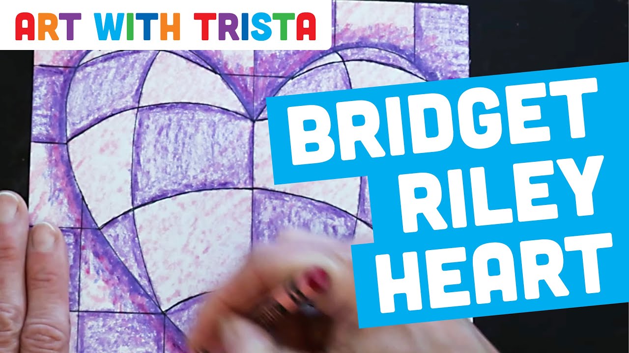 Valentine's Day Heart Inspired by Bridget Riley Drawing Tutorial - Art With Trista