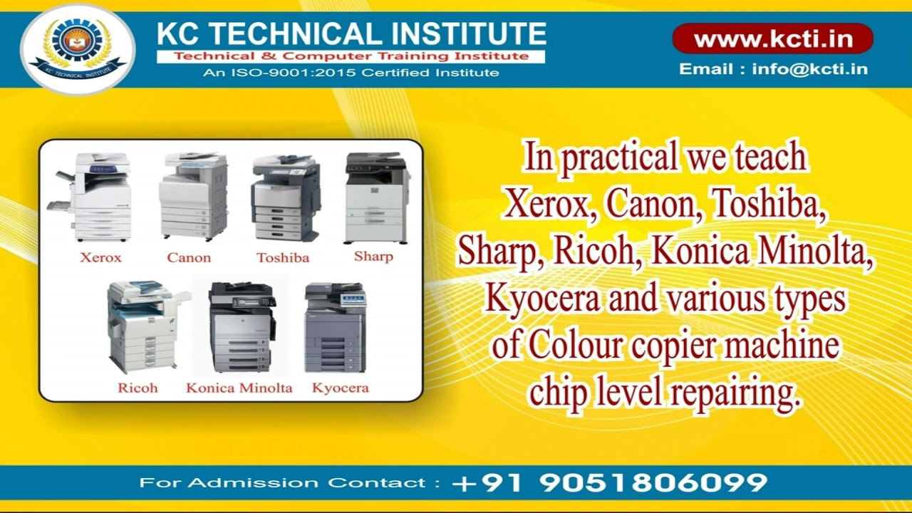 Colour Xerox Machine Repairing Training Course ∣ Colour Photocopier Repairing Training Course ∣ KCTI