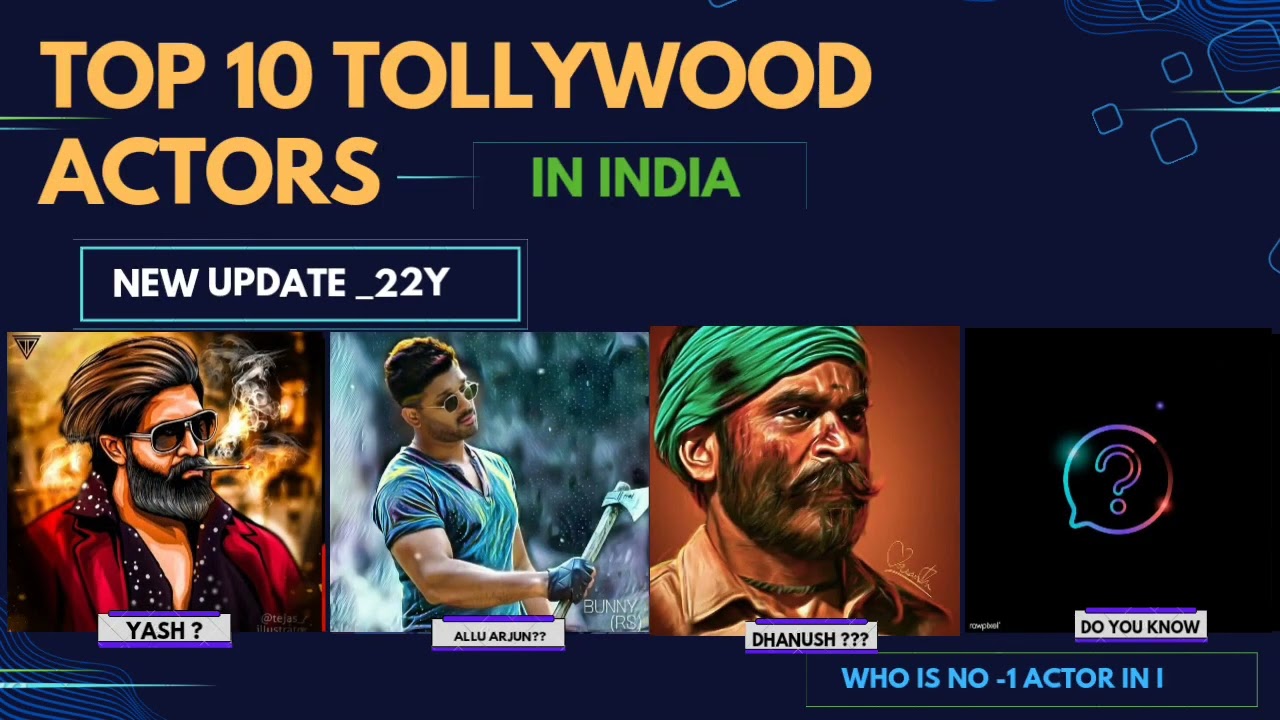 yop 10 tollywood acters.#southactor