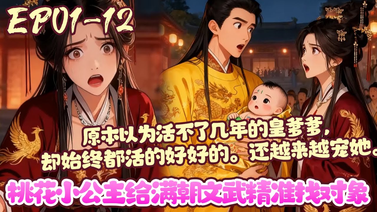 【新漫上线💥】EP01~12《桃花小公主给满朝文武精准找对象》林闪闪因给月老和孟婆的结婚证书上盖章。被牵连！突发心脏病。转世投胎成天启国小公主。天天在朝中给人牵红线。#古风#穿越#漫画解说#BWMJ