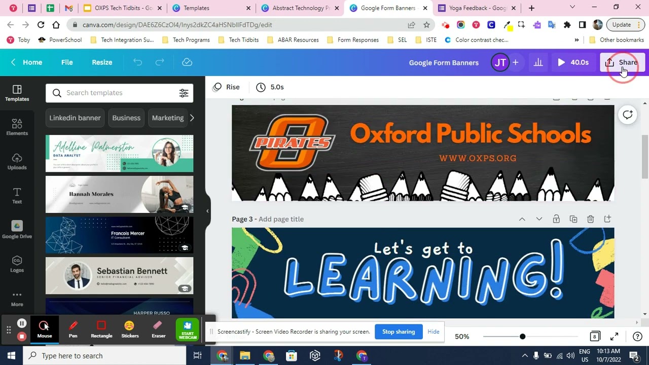 Google Form Banners in Canva