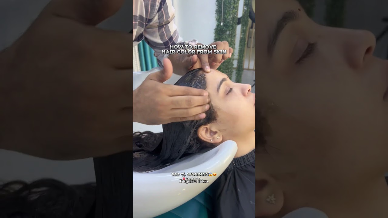 HOW TO REMOVE HAIR COLOR SKIN✅😍 #p2salon #hairstyle #knowledge