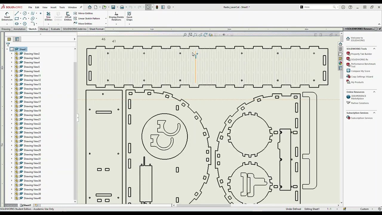 Creating Laser cutting Drawings into a DXF in Solidworks