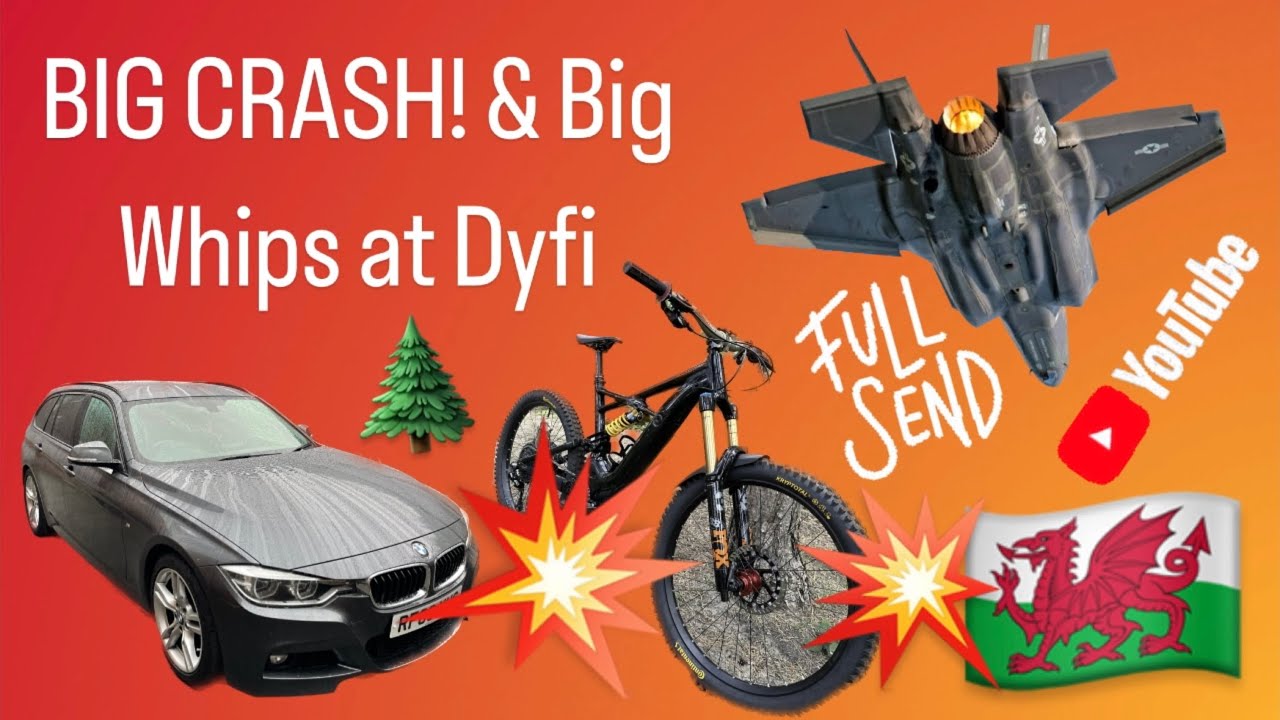 BIG CRASH! & Big Whips at Dyfi Bike Park, Wales