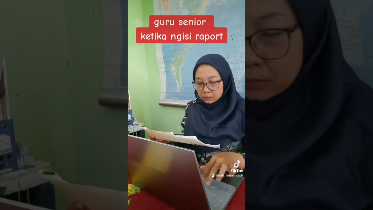 Guru muda vs guru senior ketika ngisi raport #guru #gurumuda