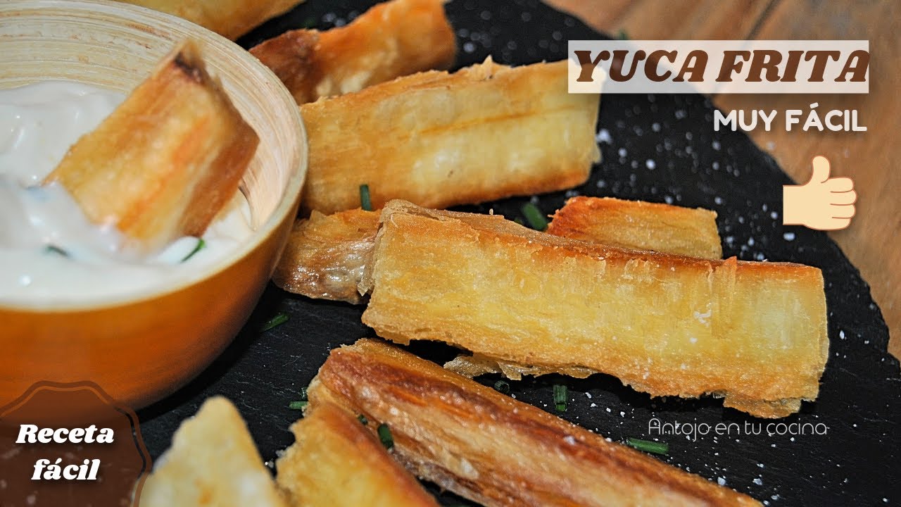 YUCA FRITA 😋 Receta FÁCIL para guarnición