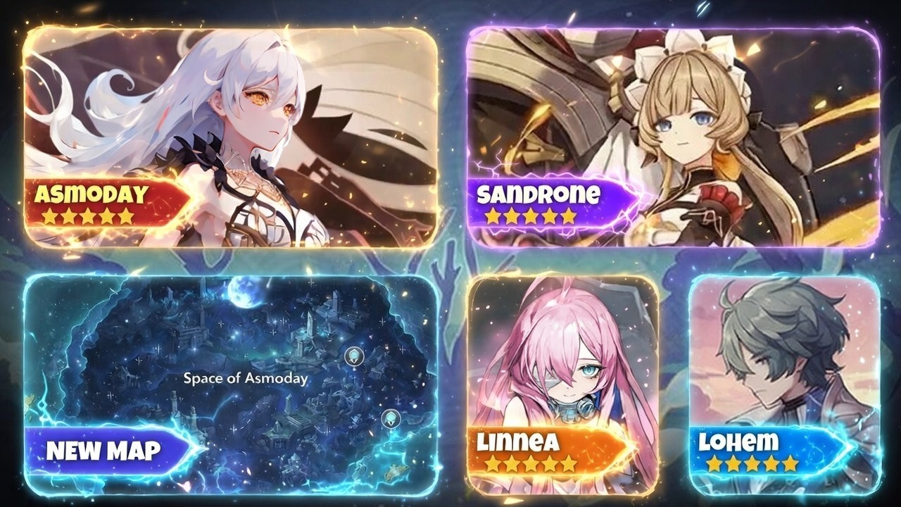 NOUVELLE MISE À JOUR ! Sortie de la carte d’Asmoday en 6.5 + Kits de Linnea, Lohen et Sandrone