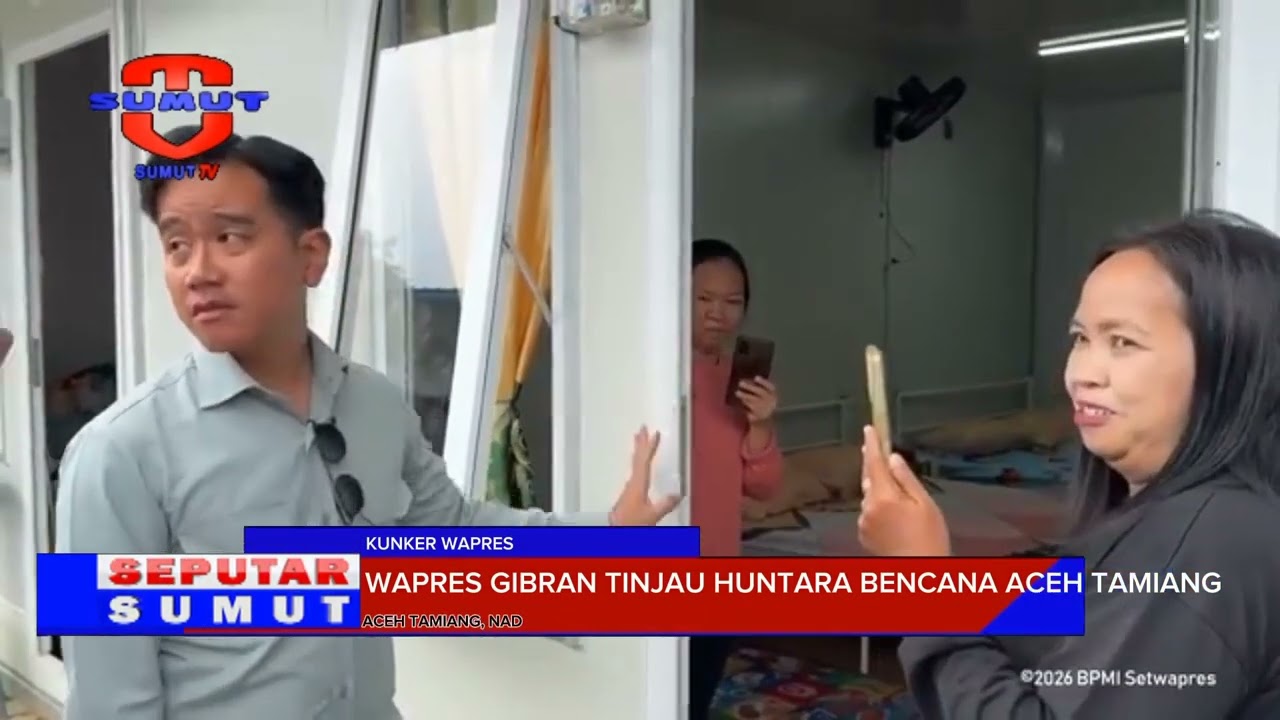 WAPRES GIBRAN KUNJUNGI HUNTARA BENCANA ACEH TAMIANG