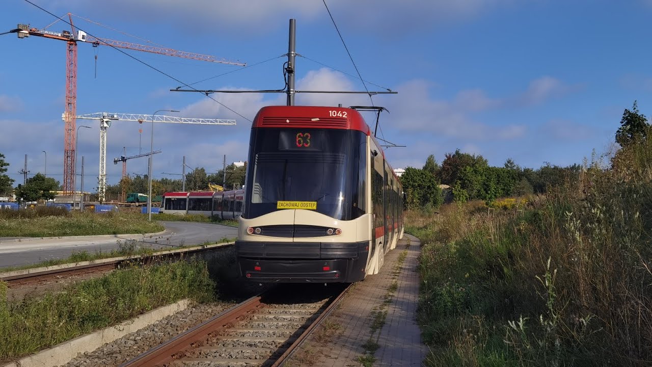 GAIT Cała Linia 63 kierunek Brzeźno Dom Zdrojowy / Ujeścisko Pesa 120NaG #1042