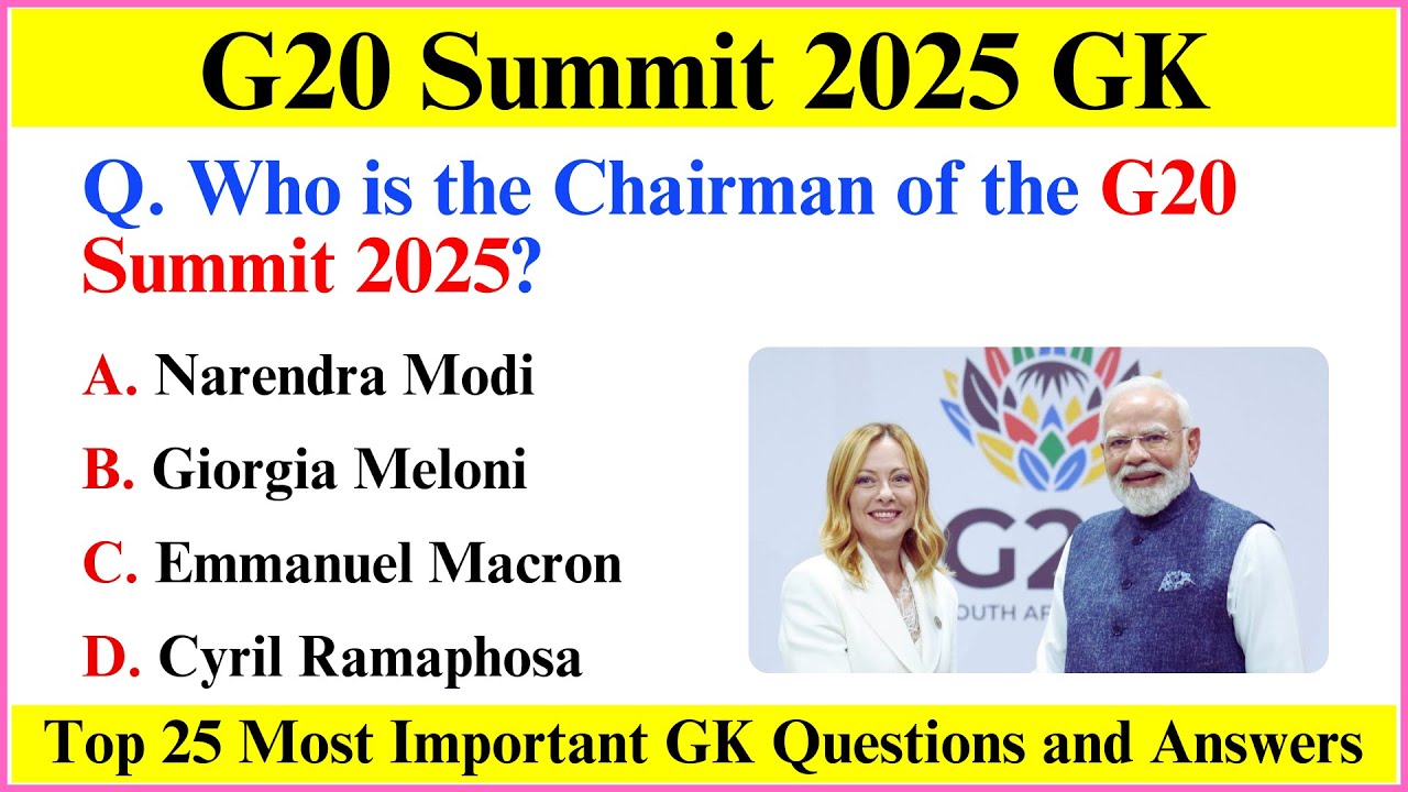 Актуальные события саммита G20 2025 года | Саммиты и конференции 2025 года | Актуальные события G...