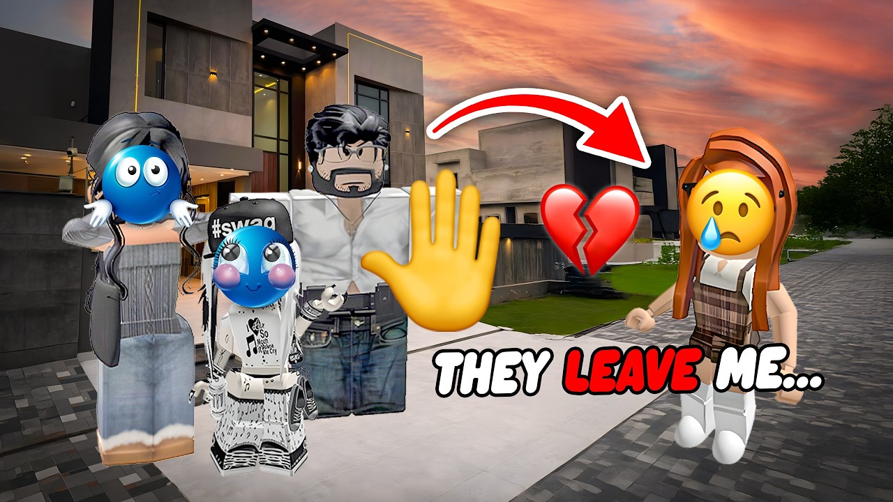 💔 My Real Rich Family Chose Her Over Me #roblox #robloxstory
