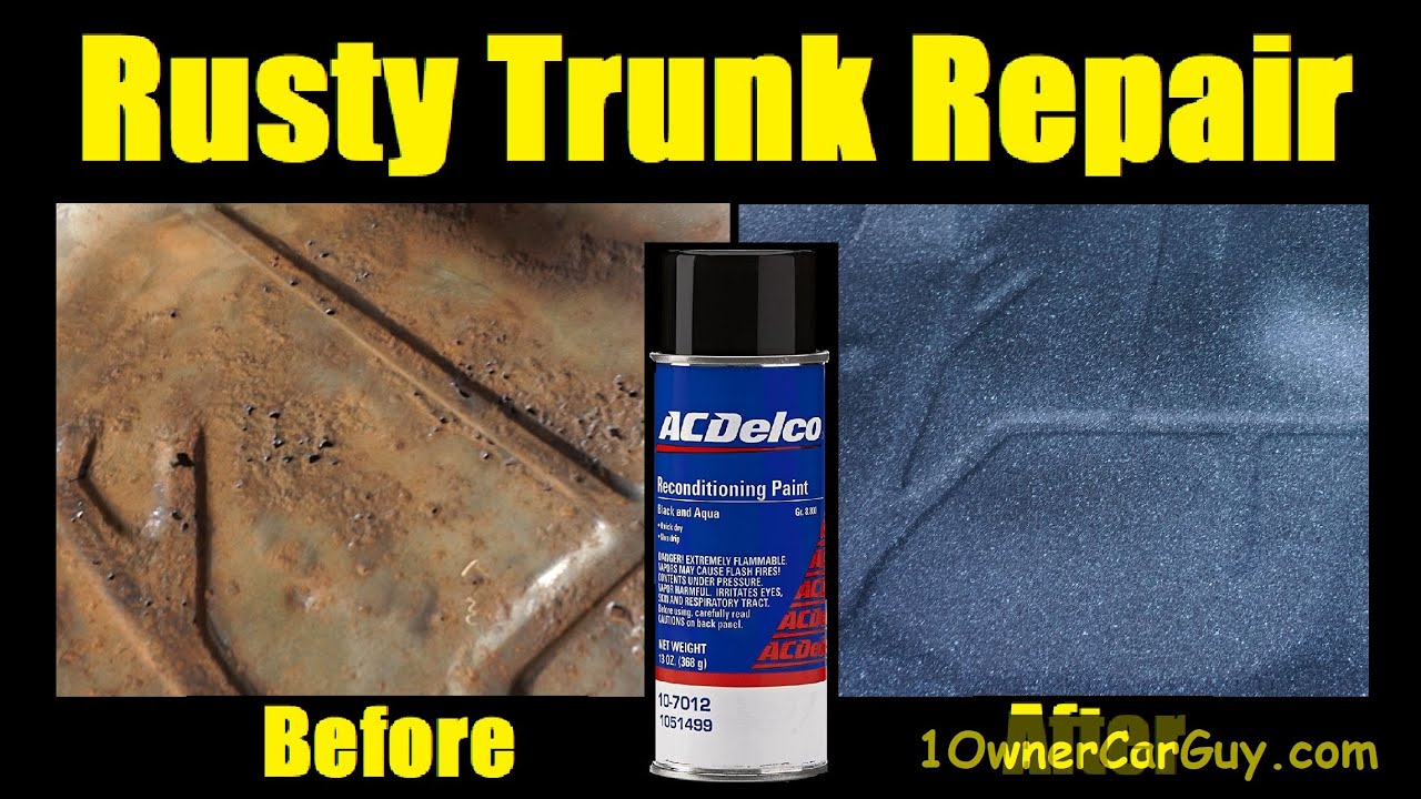 Restore Rusty Trunk Holes Factory AC Delco Spatter Speckle Paint ~ Repair & Rust Killer & Looks NEW!