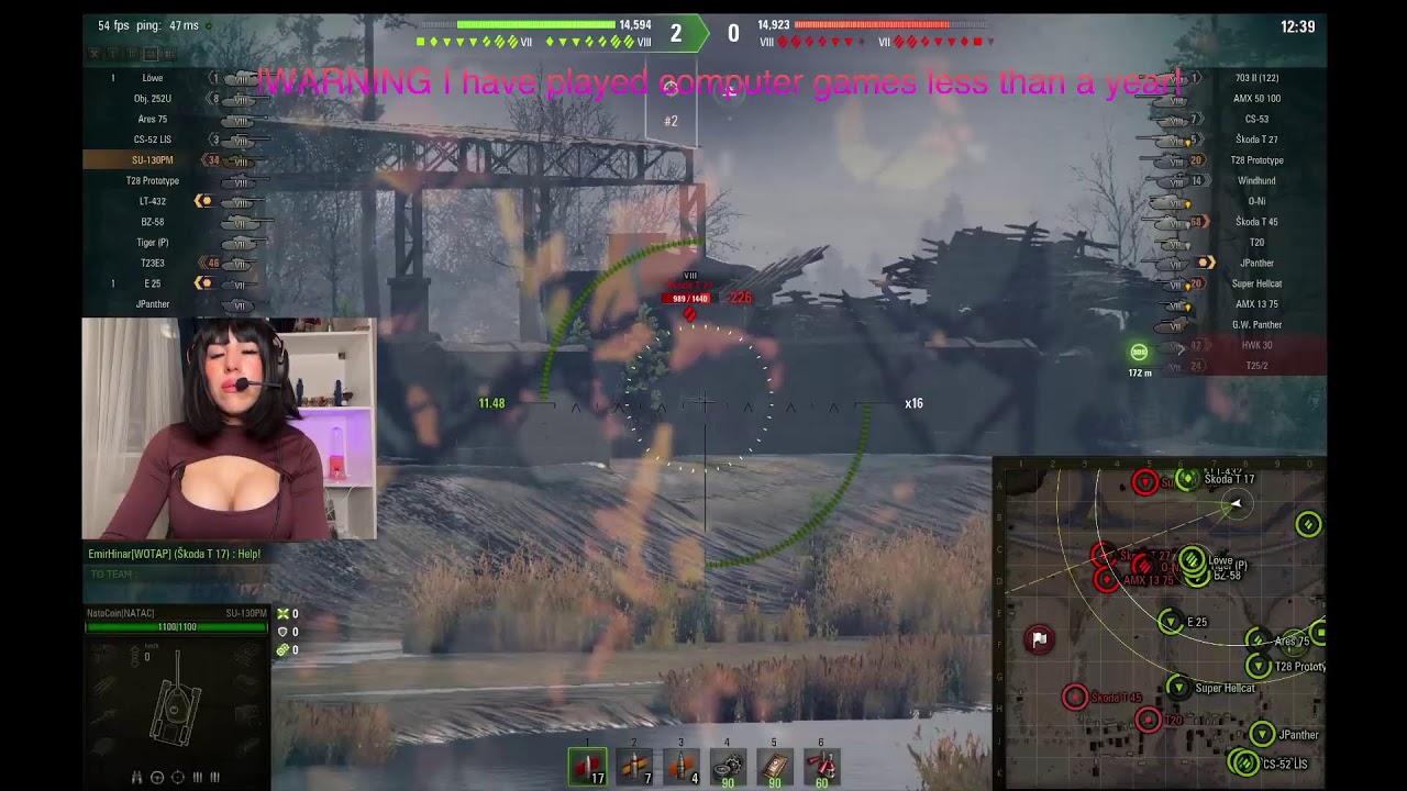 #gunshotchallenge  (TWITCH: https://www.twitch.tv/natacoin) Playing WOT