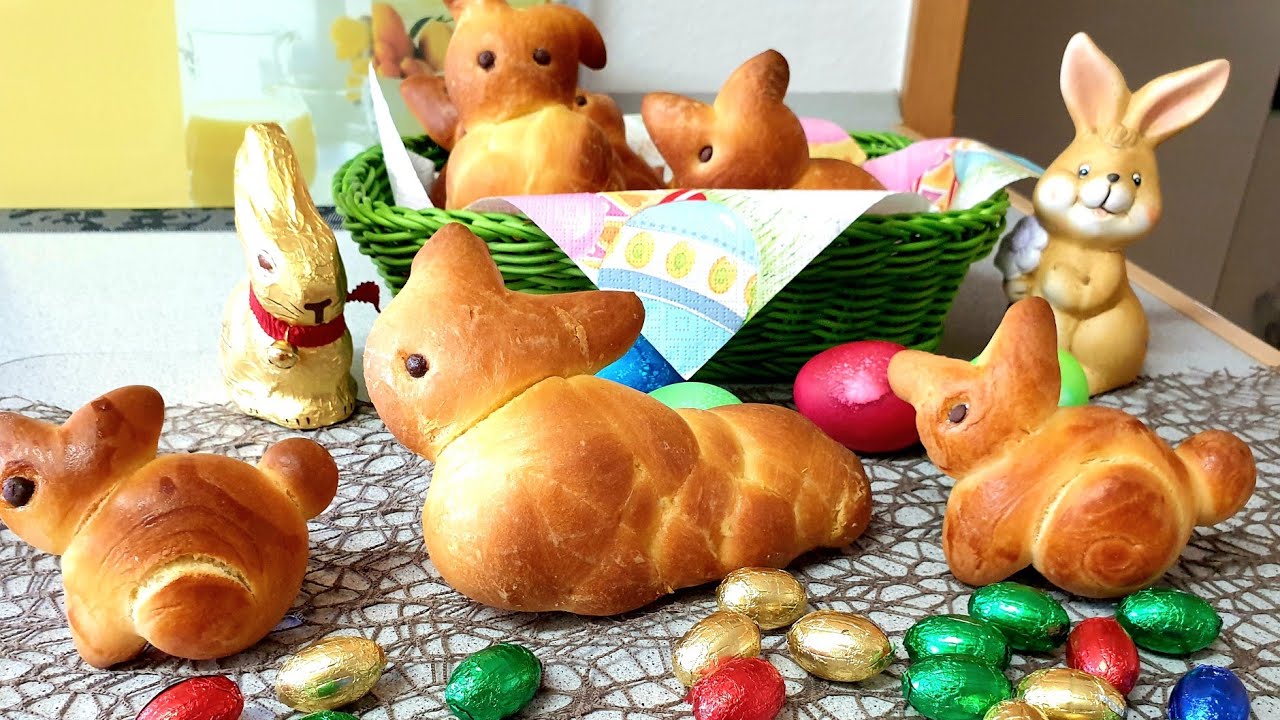 PÃO EM FORMA DE COELHO DA PÁSCOA | RECEITA FÁCIL