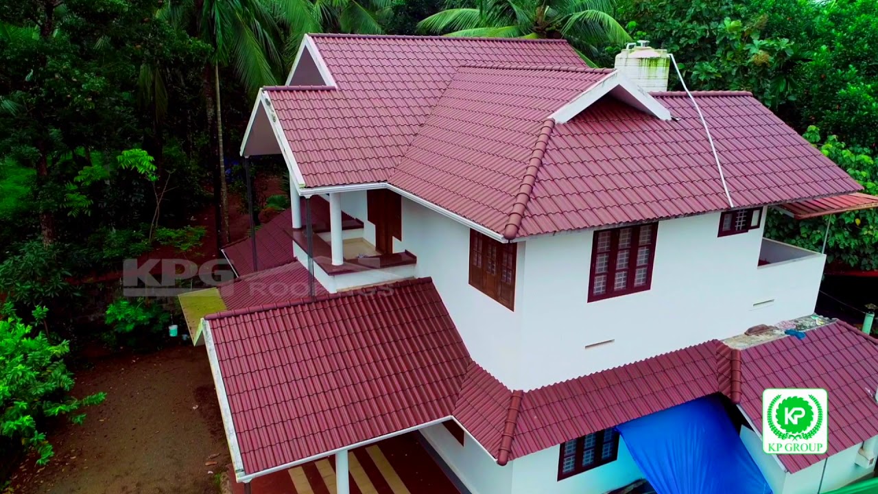 Kerala roof tile designs - Roof tiles Drone video | KPG roofings tiles | roof designs for houses