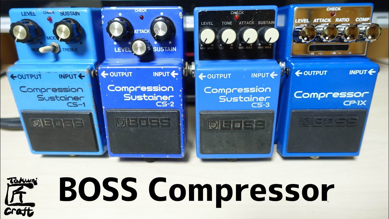 BOSS Compressor Shoot Out (CP-1X CS-3 CS-2 CS-1)
