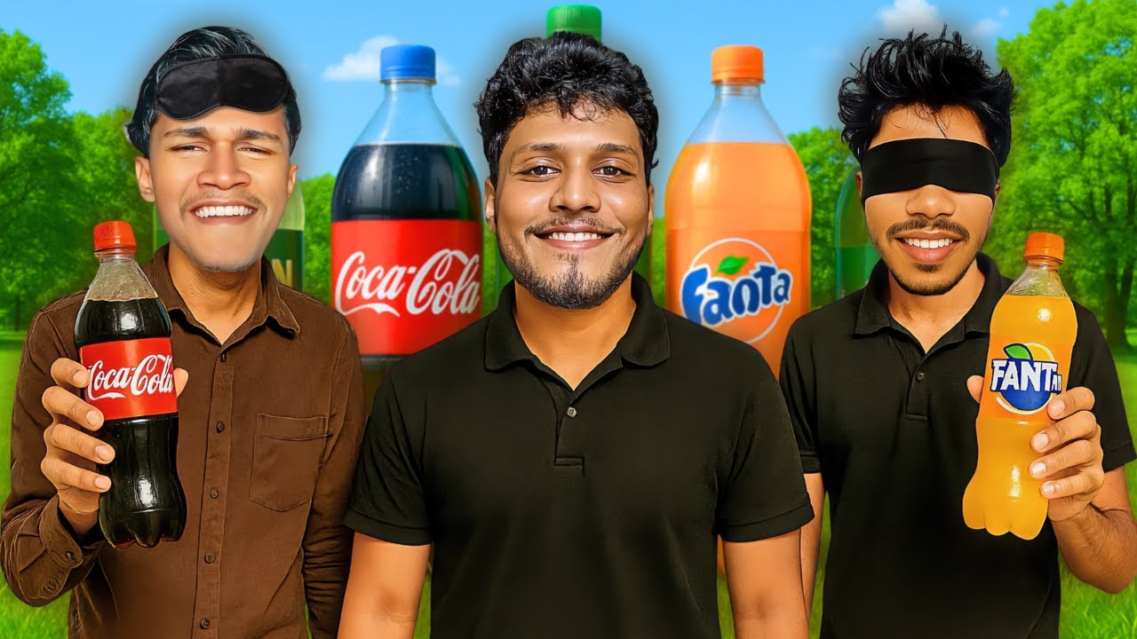 ඇස් වහගන බීම චැලේන්ජ් @minicaption  | Blindfold drinks taste test | Challenge 06 |@NihalStreams