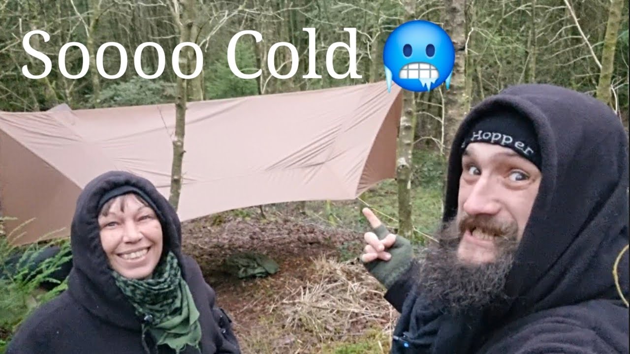 FREEZING in a Hammock Tent UK at -2°C! - UK 🇬🇧 Nomads