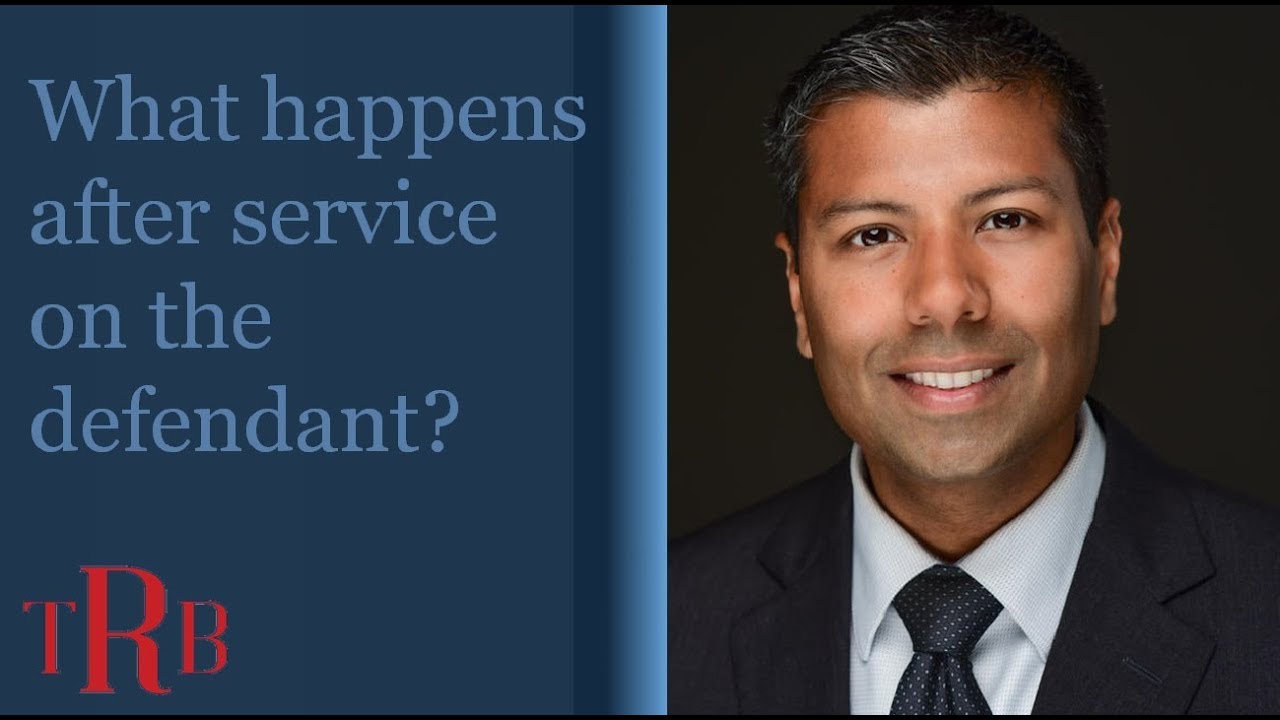What happens after service on the defendant (personal injury)?