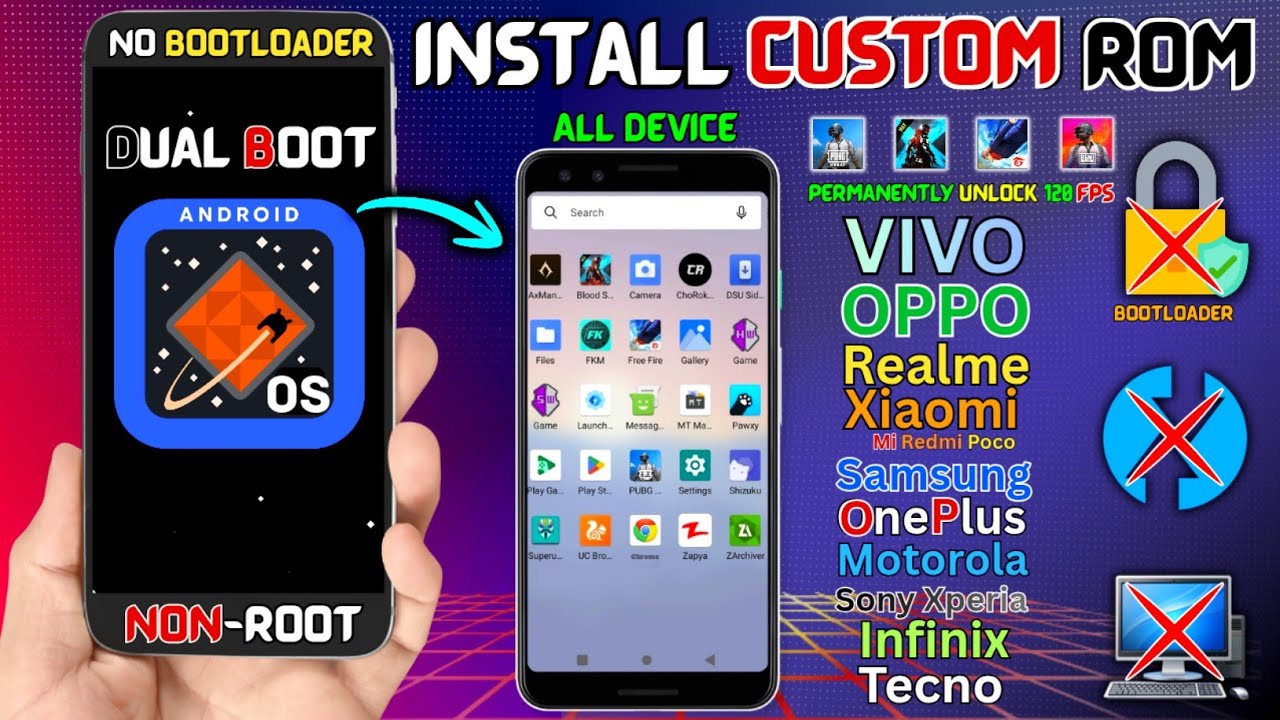 Install Any Android OS in Any Mobile No PC Non Root | Flash Custom ROM Without Unlock Bootloader