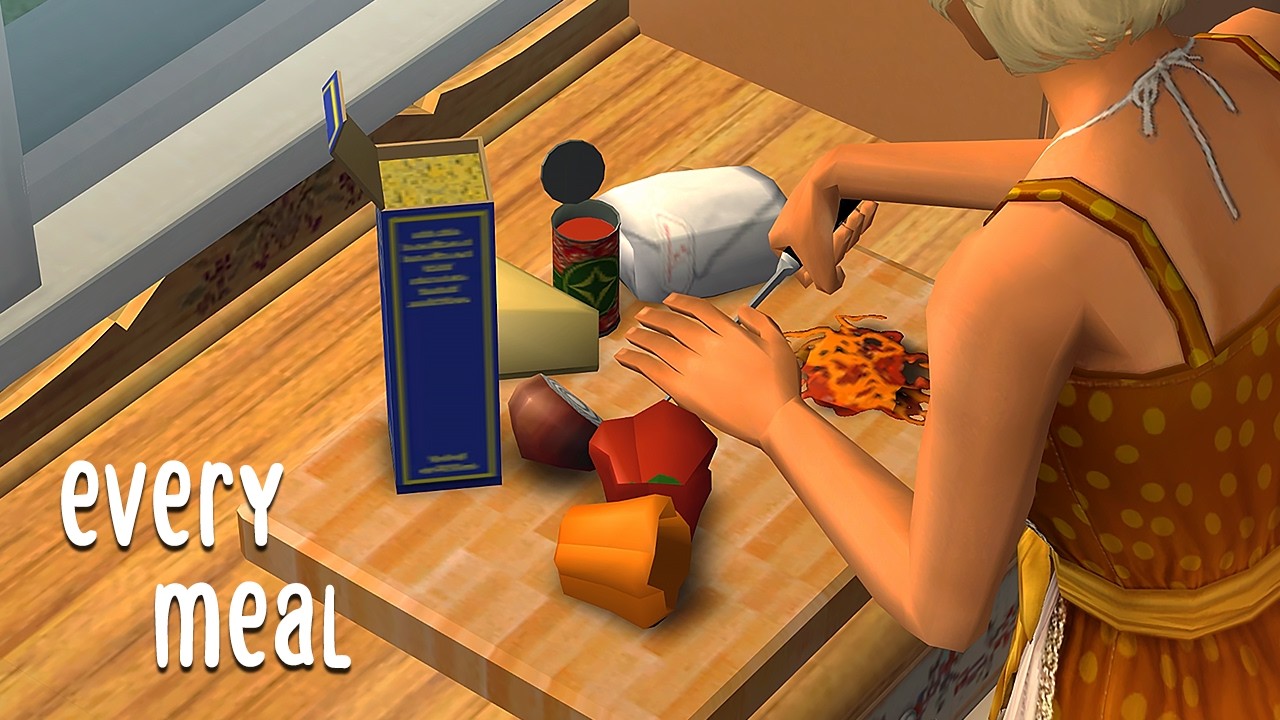 cooking every meal in the sims 2 🍲 kitchen asmr