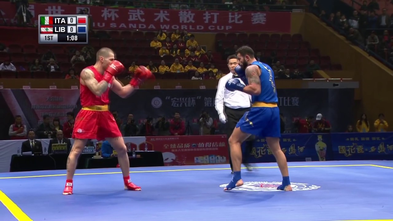 Sanshou Sanda 2016 World Cup Semi Finals Italy vs Lebanon 80 Kg Men