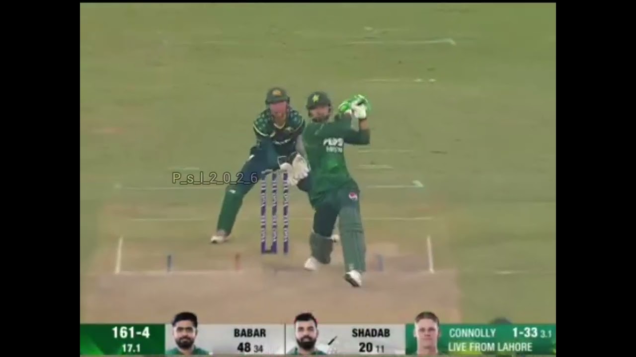 Shadab Khan batting against australia today match 