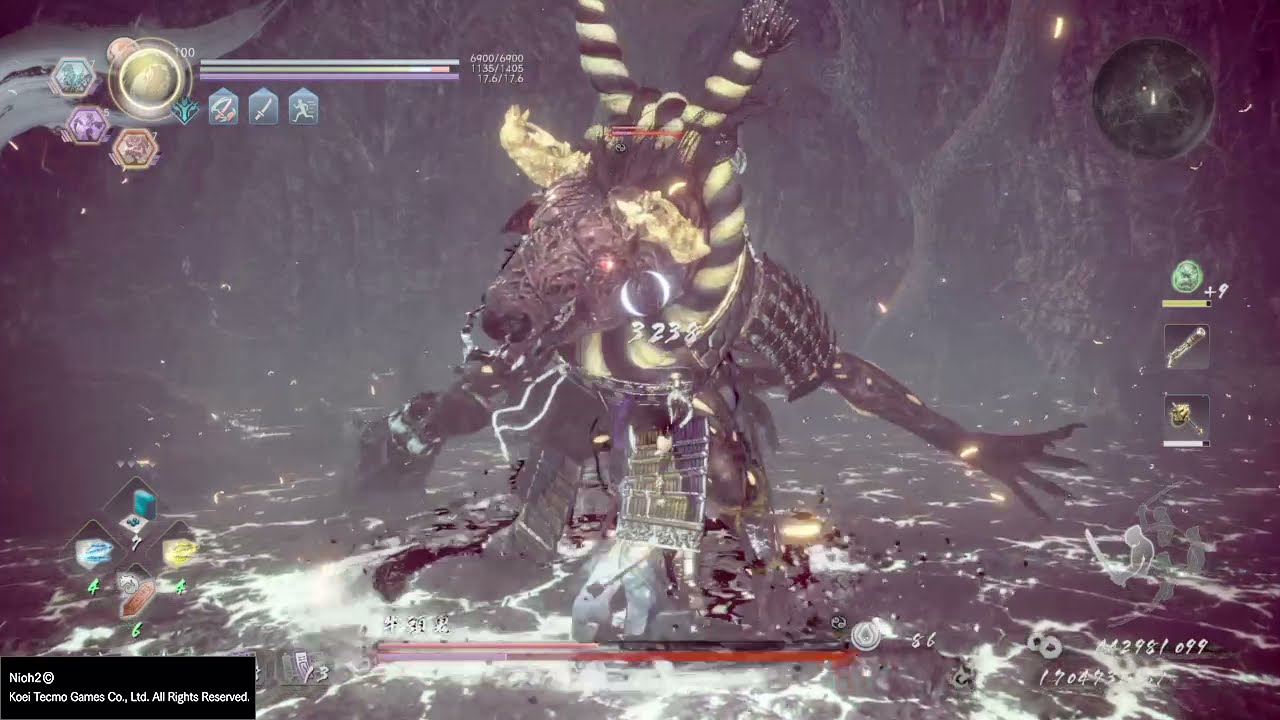 【仁王2・斧】奈落獄深部・牛頭鬼戦（難行9）【NIOH2】