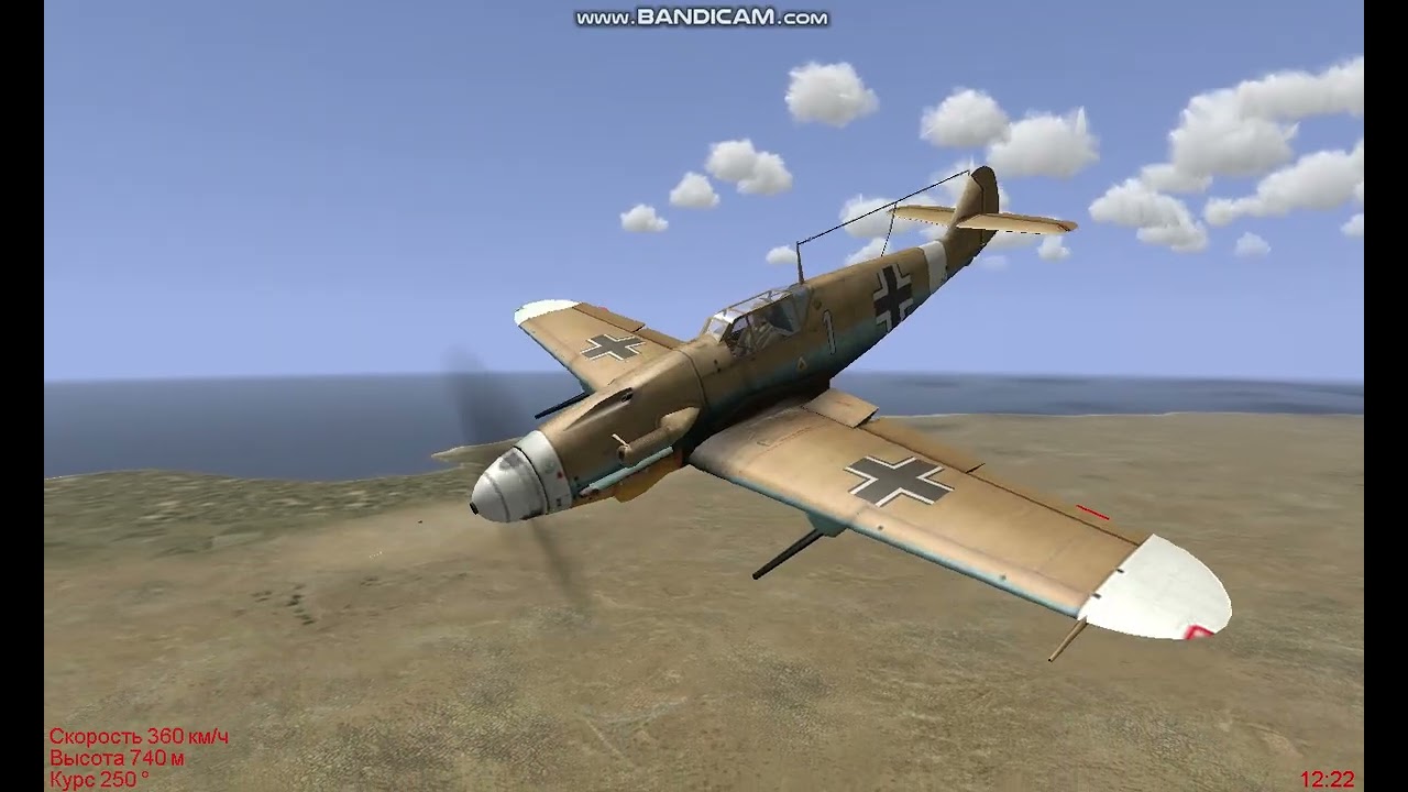 Перехват бомбардировщиков на Bf-109 F-4,воздушный бой против Tomahawk
