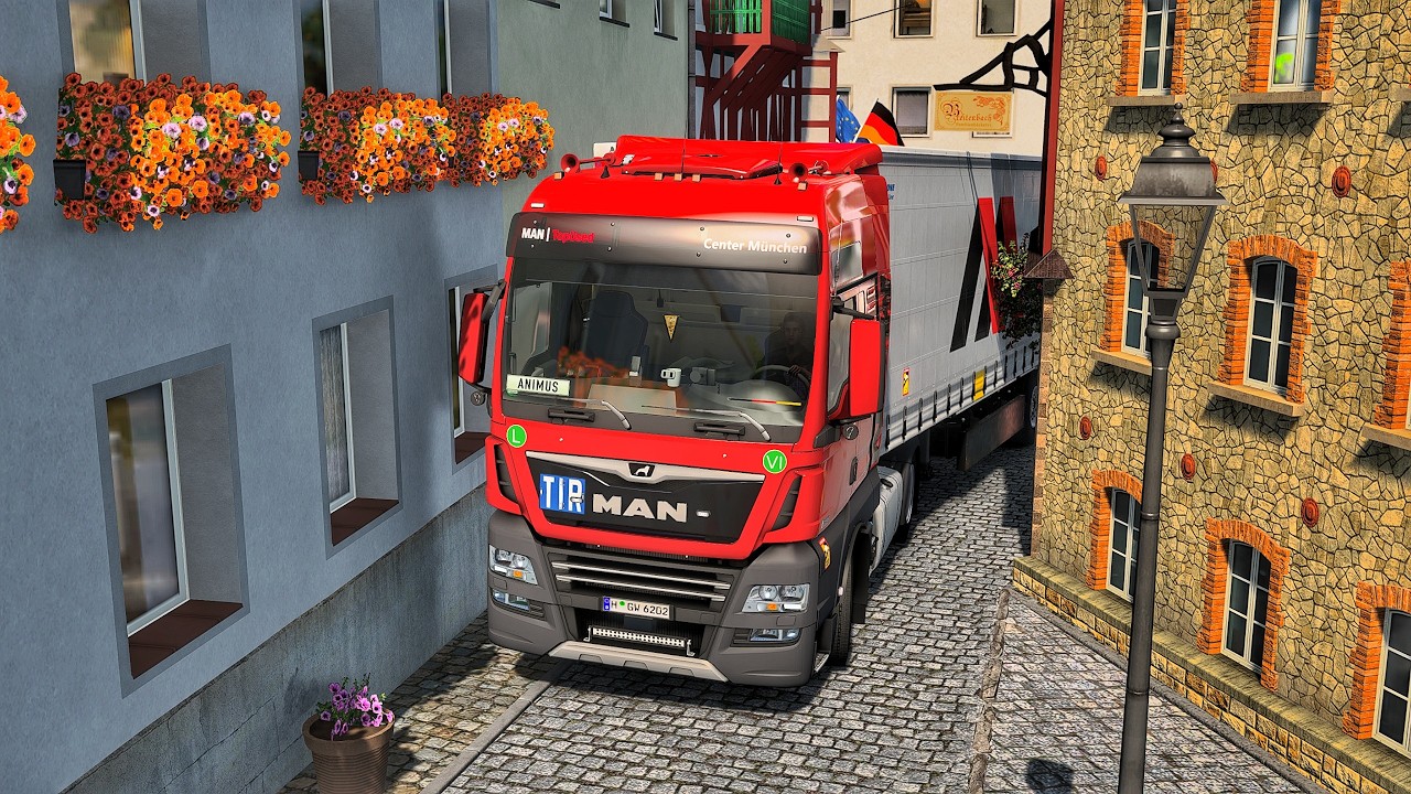 Driving Through Tight Narrow German Streets | #ets2 1.56