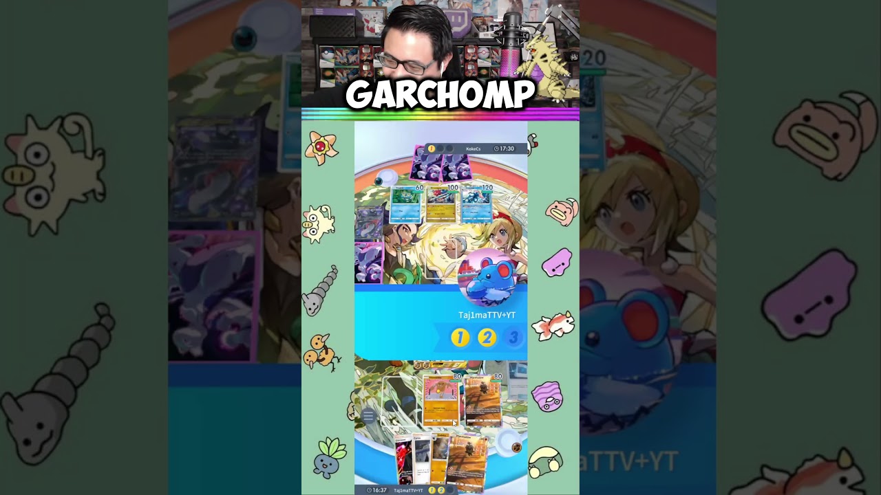 GARCHOMP EX Destorys DARKRAI EX  | Pokemon Pocket