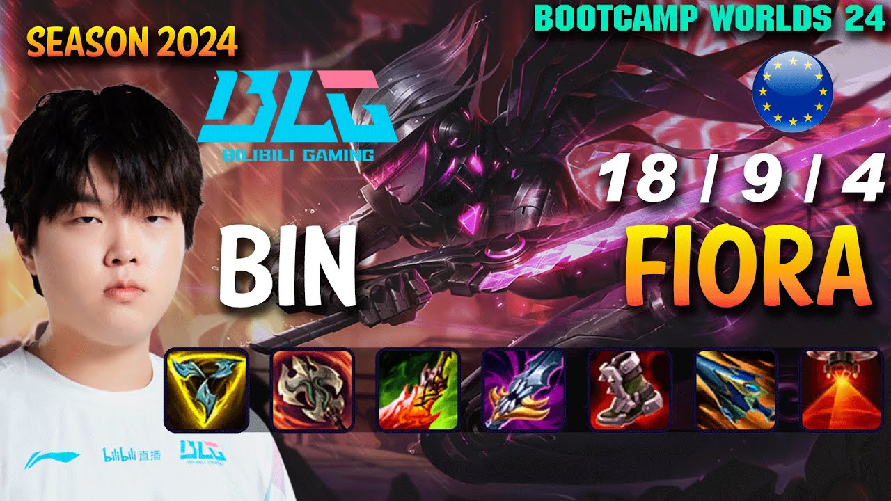 BLG Bin FIORA vs KLED Top - Patch 14.20 EUW Ranked WORLDS 2024 Bootcamp | lolrec
