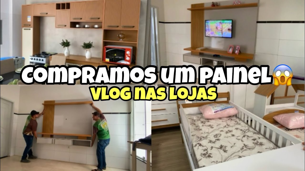 Compramos um painel para sala ,mostrei as lojas de moveis que fomos 😍😱