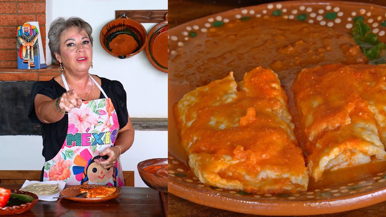 Tacos De Huevo En Salsa Sin Tortilla, Almuerzo Rápido y Sabroso