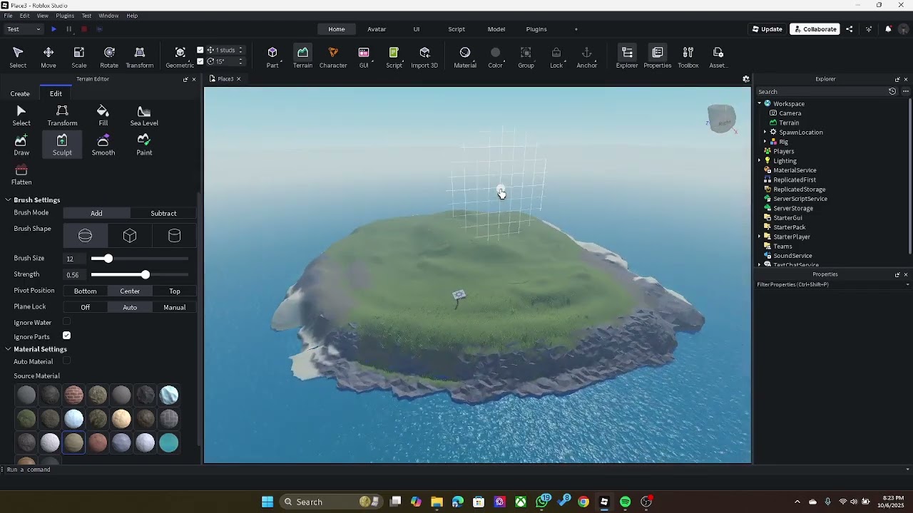 Tutorial Roblox Studio: Cara Membuat Pulau Sederhana dengan Terrain Editor
