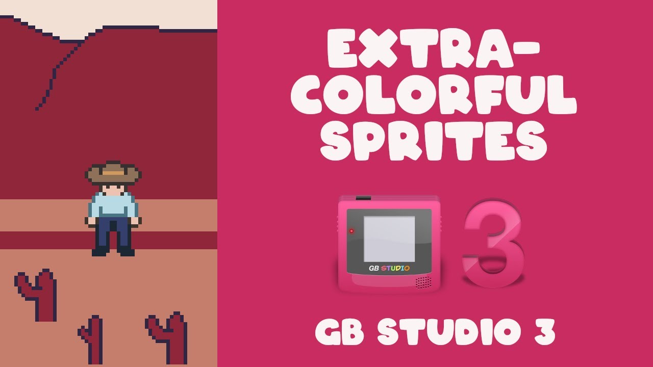 Platformer mode basics and advanced colored sprites - GB Studio 3 tutorial