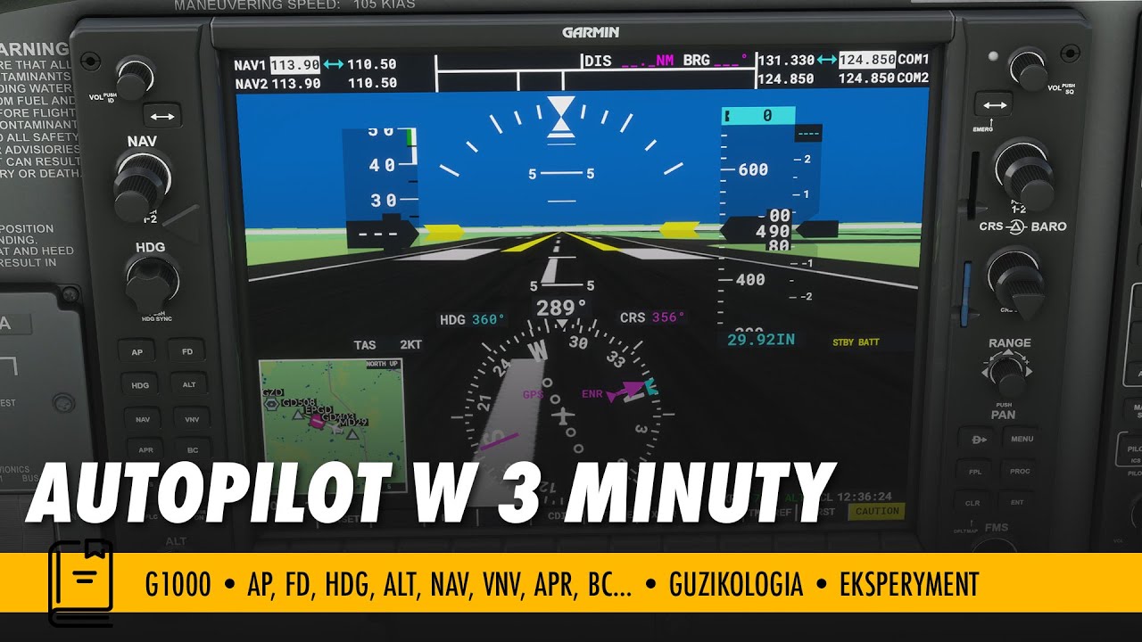 Autopilot w Garminie G1000 w 3 minuty. Poradnik eksperymentalny