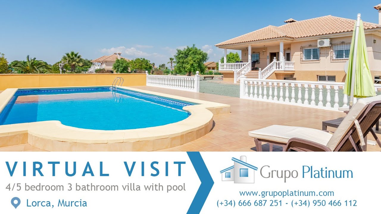 Villa in Lorca @ €310,000 - Immense 4/5 bed 3 bath villa w/ pool, garage, sublime gardens & views