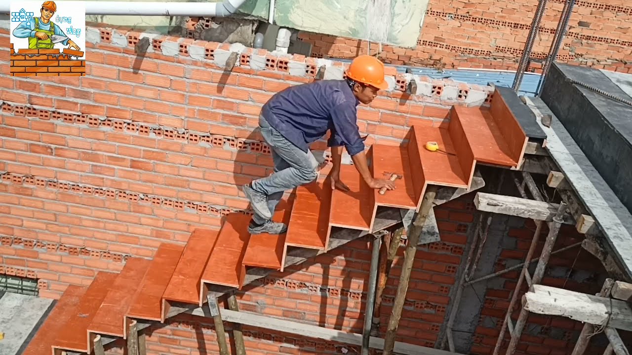 Cách đóng cầu thang,chia sẻ cách đóng cầu thang zich Zac đẹp,xây dựng vlog